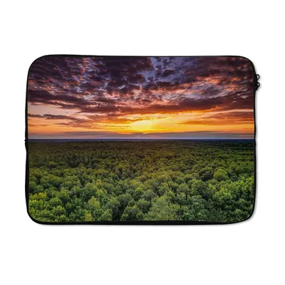 Produktbild von MuchoWow® Laptop Hülle 14 ZollWald - Nacht - Himmel - Horizont - Bäume Laptoptasche - Laptoptasche - Stoßsicher - Schutzhaube