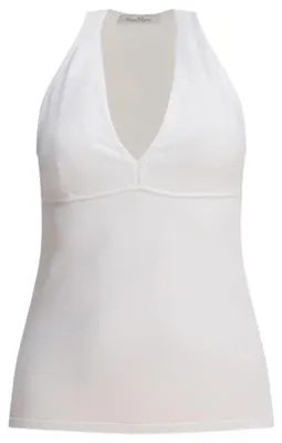 Produktbild von Max Mara Damen-Top in Weiß, aus Viskose, ärmellos - Größe S