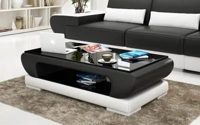 Image de Designer Couchtisch Polster Tisch Leder Glas Moderner Tische Glastische Farbwahl