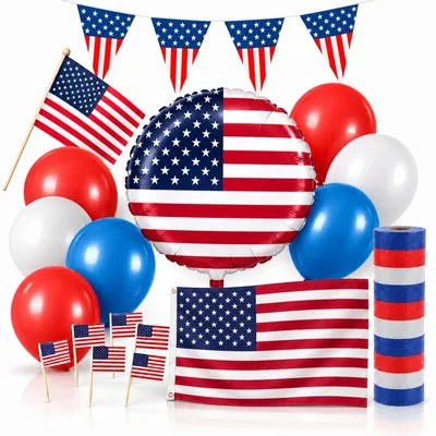 Produktbild von USA Party Deko Set 74 tlg. Partyset Partydeko Amerika