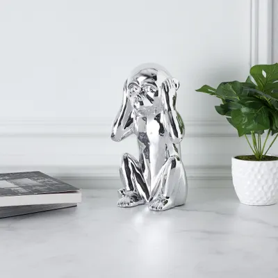 Image de Statue Singe Argente H30cm