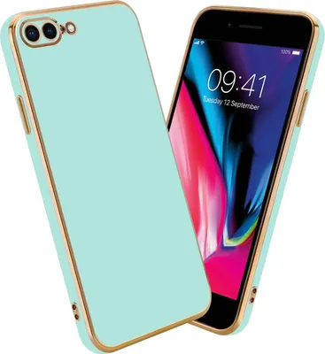 Produktbild von Cadorabo Schutzhülle für Apple iPhone 7 PLUS / 7S PLUS / 8 PLUS Hülle in Grün Handyhülle TPU Silikon Kameraschutz Etui