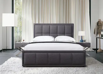 Obrázek produktu pro Design Moderní postel Dvoulůžkový manželský rám postele do ložnice Kožený hotel