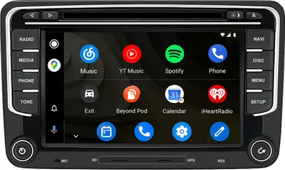 Obrázek produktu pro Android autorádio 7 palců 64 GB pro VW Golf 5 6 Passat B6 B7 s CarPlay & Android Auto navigací & Bluetooth