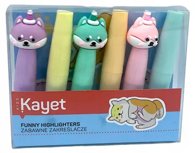 Produktbild von Kayet KOTKI Mini-Textmarker Neon & Pastell 6er-Set