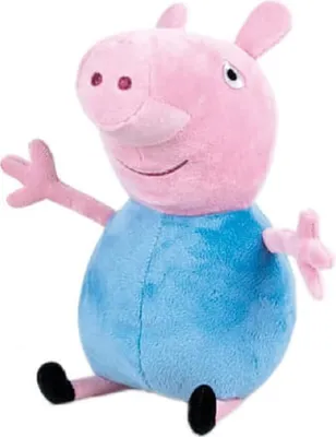 Produktbild von Peppa Wutz Kuscheltier Schorsch Pig blau Kuscheltier Plüschfigur XXL 30 cm Stofftier Geschenkidee für Kinder (Schorsch Pig blau)