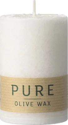Image de WENZEL PURE Bougie Olive Wax 9x6cm, blanc