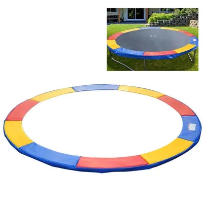 Zdjęcie produktu dla Outsunny HOMCOM® Osłona krawędzi trampoliny Ø 244 cm kolorowa siatka zabezpieczająca odporna na warunki atmosferyczne plandeka drabinka 8ft 10ft 12ft 15ft