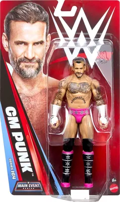 Produktbild von WWE CM Punk Actionfigur, Hauptkampf-Serie #164, ca. 15 cm große Sammelfigur, beweglich, 6 Jahr(e), Mehrfarbig, Kunststoff
