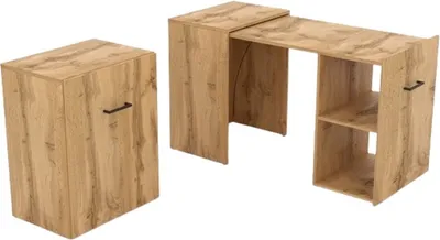 Image de Bureau pliable FLIP – Pin – Bureau gain de place extensible avec rangement