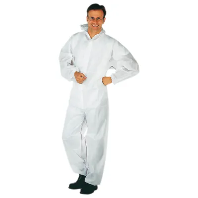 Obrázok produktu pre Jednorazová kombinéza Fortis Basic, PP, veľkosť L, biela, FORTIS