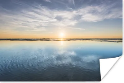 Produktbild von MuchoWow® Poster Watteninseln - Wasser - Sonne 60x40 cm - Schlafzimmerdekoration