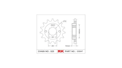 Produktbild von Rk-Ritzel 525 15z Standard