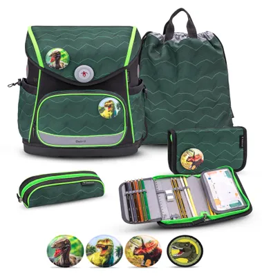 Produktbild von Belmil Compact Plus Premium Schulranzen Set 5-teilig "Twist of Lime"