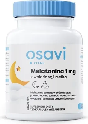 Productafbeelding van Osavi melatonine 1 mg met valeriaan en citroenmelisse (120 capsules) 8725