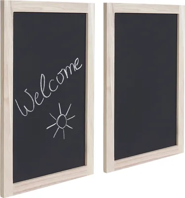 Produktbild von 2er-Set Wandtafel HWC-C18, Kreidetafel Schreibtafel Schiefertafel Dekotafel Notiztafel  60x40cm