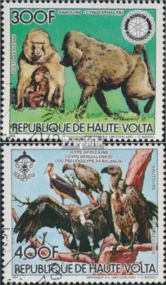Produktbild von Briefmarken Obervolta 1984 Mi 961A-962A (kompl.Ausg.) gestempelt Fauna
