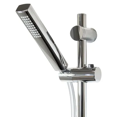 Produktbild von tecuro Brauseset ew-036 - mit Stabhandbrause 1 strahlig, Brauseschlauch 160 cm, Wandstange 115 cm
