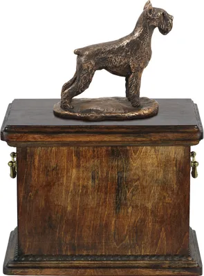 Zdjęcie produktu dla Sznaucer, Schnauzer - urna na prochy psa, urna ze statuetką, elegancka urna w klasycznym stylu marki Art-Dog