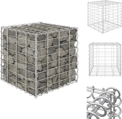Obrázok produktu pre vidaXL Kocka gabionový vyvýšený záhon oceľový drôt 40x40x40 cm - Kvetináče a sadenice