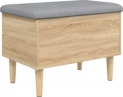 Immagine prodotto di vidaXL Panca con vano portaoggetti Rovere Sonoma 62x42x46 cm Materiale a base di legno