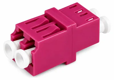 Produktbild von hb-digital LWL Verbinder LC/UPC-LC/UPC Duplex OM4 Multimode violett