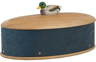 Produktbild von Wildlife Garden Holzdose Ente Höhe 8,5 cm Breite 19,1 cm Länge 12,1 cm handgeschnitzt