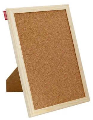 Zdjęcie produktu dla Tablica korkowa - 30 x 21 cm - Drewniana rama - Regulowana - Na biurko