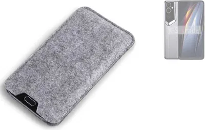 Produktbild von K-S-Trade Filz Handyhülle kompatibel mit Tecno Pova Neo 2 Schutzhülle Filztasche Filz Tasche Case Sleeve Handy Hülle Filzhülle grau