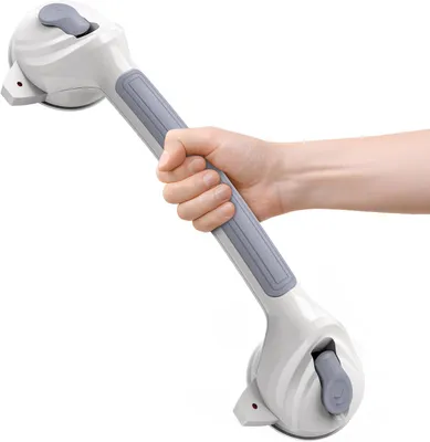 Obrázek produktu pro Přísavné madlo do koupelny, délka 42,5 cm, protiskluzové, 1 kus, vhodné do sprchy