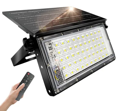 50 W Solar-Lampe außen mit Fernbedienung, 4500 Lumen, LED
