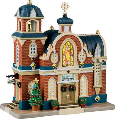 Produktbild von LEMAX Miniatur-Weihnachtshaus, detailgetreue Handwerkskunst, 15x26x27 cm