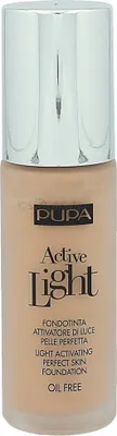 Produktbild von PUPA Milano Active Light - Light Activating Foundation, Pumpenflasche, Flüssigkeit, Jeder Hauttyp, Glättend, Natural Beige, Strahlend