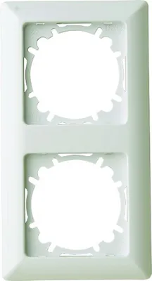 Produktbild von 2-fach Rahmen/Schalterblende aus Kunststoff, in Cremeweiß, GAO