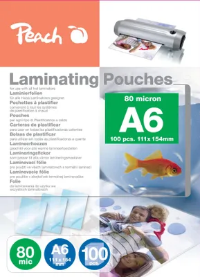 Produktbild von Peach 510268, Transparent, Glänzend, A6, 0,08 mm, 111 mm, 154 mm