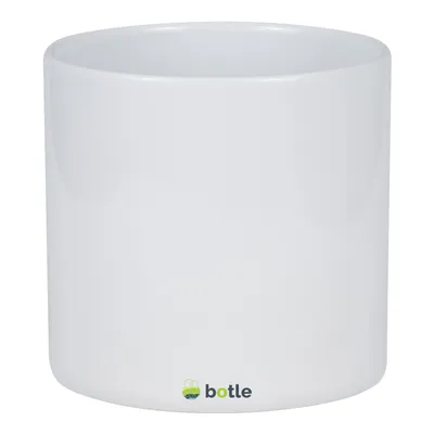 Produktbild von Keramik Blumentopf weiß Zylinder 8x8cm