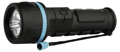 Productafbeelding van Emos P3862, Zaklamp, Zwart, Blauw, Kunststof, Rubber, LED, 1 lamp, 3W