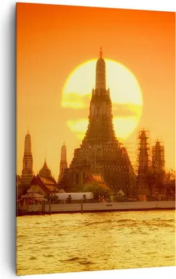 Produktbild von Bild auf Leinwand - Leinwandbild - Einteilig - Tempel Asien - 80x120cm - Wand Bild - Wanddeko - Wandbilder - Leinwanddruck - Kunstdruck - Wanddekoration - Leinwand bilder - Wandbild - PA80x120-3420