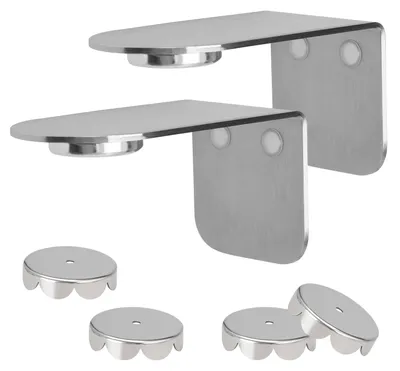 Produktbild von bremermann Magnet-Seifenhalter PUREZZA – frei hängende Seife durch Magnet – Kleben oder Bohren, S/S matt, 2er-Set