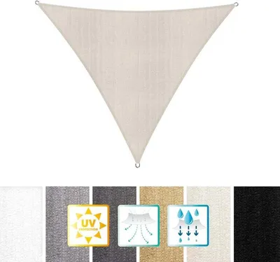 Produktbild von Lumaland Sonnensegel Polyester Dreieck 3 x 3 x 3 Meter Dunkelgrau