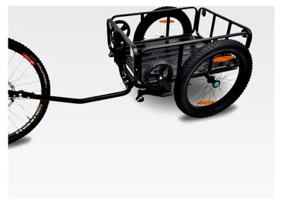 Produktbild von 2in1 Fahrradanhänger Lastenanhänger Handwagen Alu Transportanhänger - extra breite 20" Luftbereifung - max. 60kg - Anhänger für 26-28" Fahrräder - Bollerwagen Handkarren