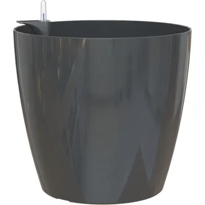 Image de artevasi© SAN REMO Jardinière SWS Anthracite avec arrosage Ø 36 cm - plastique
