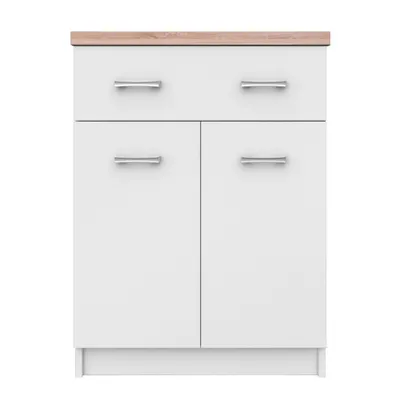 Obrázok produktu pre Kondela Dvojdverová komoda so zásuvkou Topty Typ 41 2D1S/60 - biela / dub sonoma