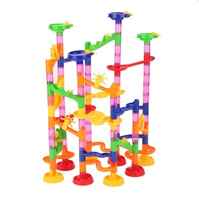 Imagen del producto de Juguete de bloques, juguete de bloques para caminos, juguete de bloques de plástico, juguete de bloques para niños, juguete de bloques inteligente