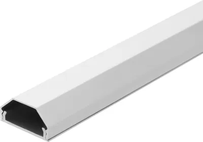 Produktbild von Design Aluminium Kabel Kanal Kabelabdeckung Abdeckung Alu Kabelschacht 33mm Ja 75cm Weiß