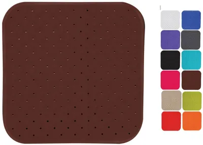 Immagine prodotto di Tappetino antiscivolo per doccia/vasca da bagno - Gomma - Marrone - 54 x 54 cm