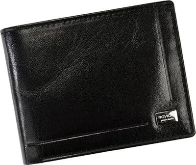 Zdjęcie produktu dla Kompaktowy Czarny Portfel Ze Skóry Naturalnej Wysokiej Jakości Rfid Lumarko!