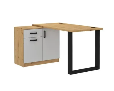 Produktbild von Schreibtisch mit Schrank MABAKA 1 – Eiche Artisan / Grau