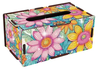 Taschentuchbox DIY Diamantmalerei 22,5x12,7x10,5 cm Holz