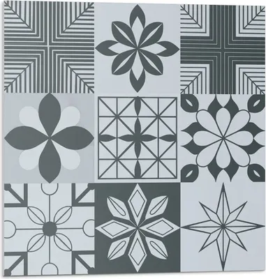 Produktbild von Geometrische Muster Im Mosaik – Selbstklebend – Wandverkleidung – Wandpaneel – Wanddeko – Dekorative Wandpaneele – 3D Wandpaneele – Wandgestaltung selbstklebend – 4 Stück 50 x 50 cm